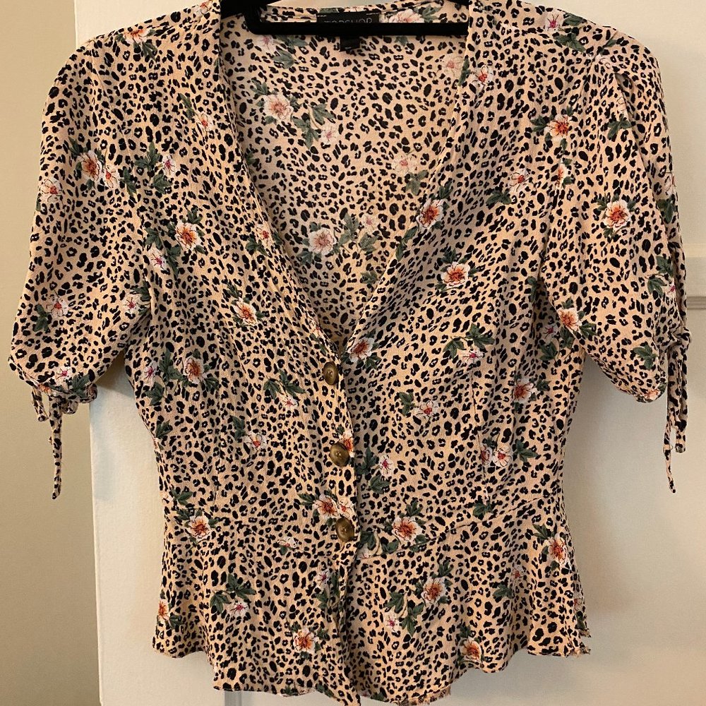 Topshop floral shirt size 2